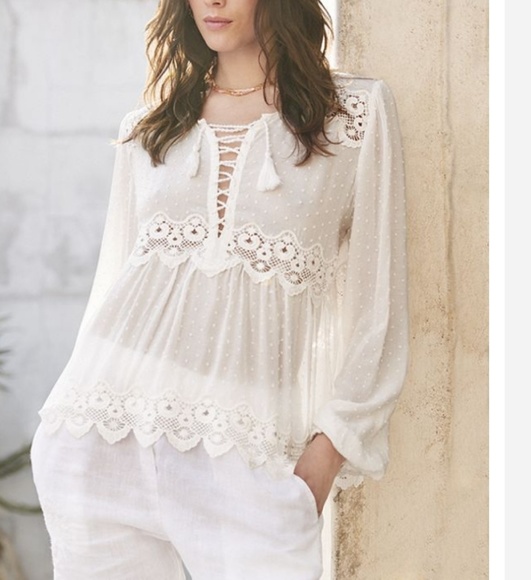 Johnny Was Tops - Nwt Johnny Was Lace Top S